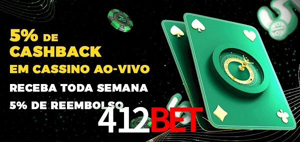Promoções do cassino ao Vivo 412Bet